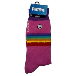 Pink Rainbow Fortnite Socks‎ size 6-12